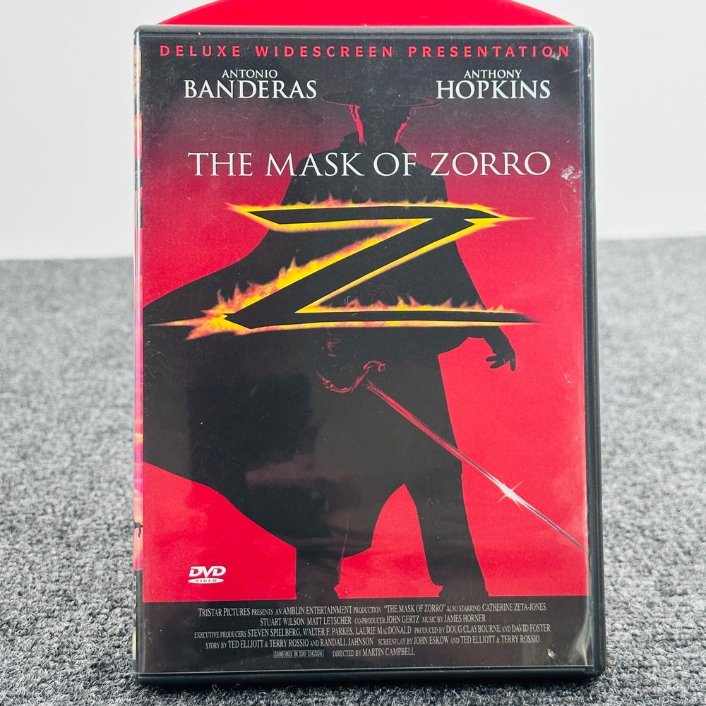 The Mask of Zorro DVD Deluxe Widescreen Antonio Banderas Anthony Hopkins 1998